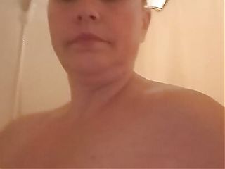 Mature BBW Playing with Herself Alone in the Shower